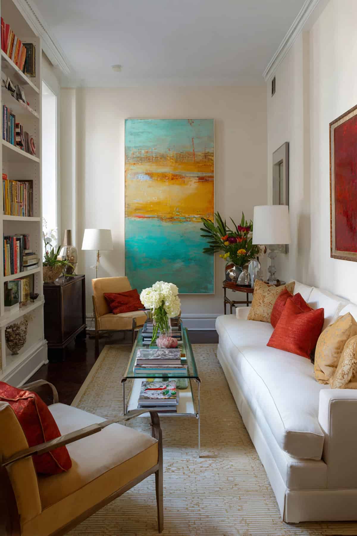 Narrow Room With Oversized Statement Art