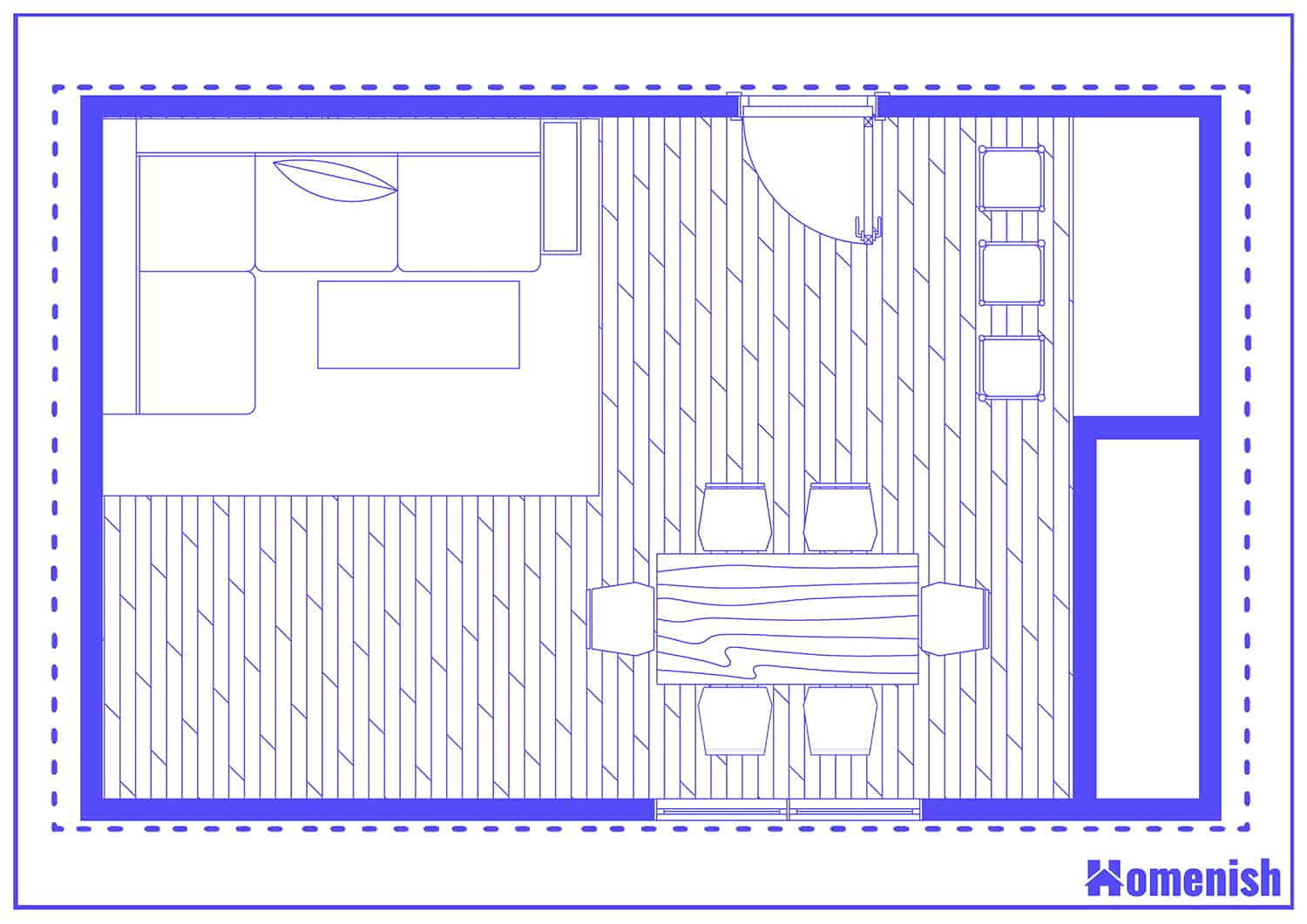 Open Plan Living Layout Floor Plan