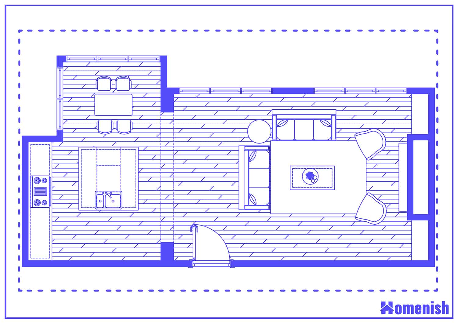 Open Plan Living Room Layout Floor Plan