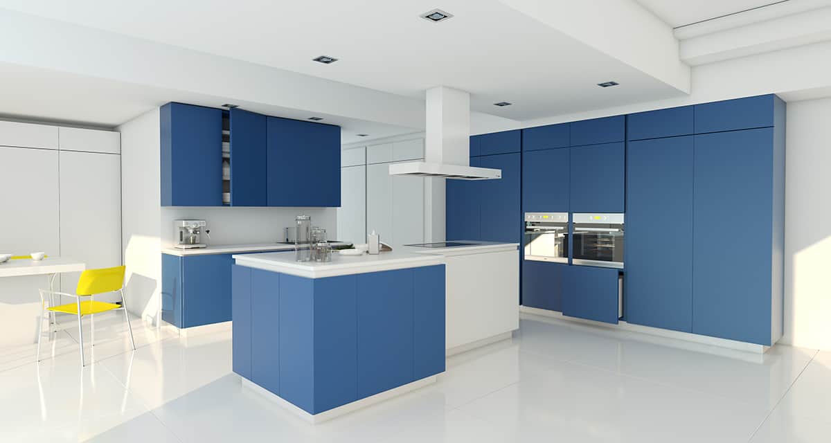 What Color Cabinets Go With White Tile, Blue And White Floor Tile Kitchen