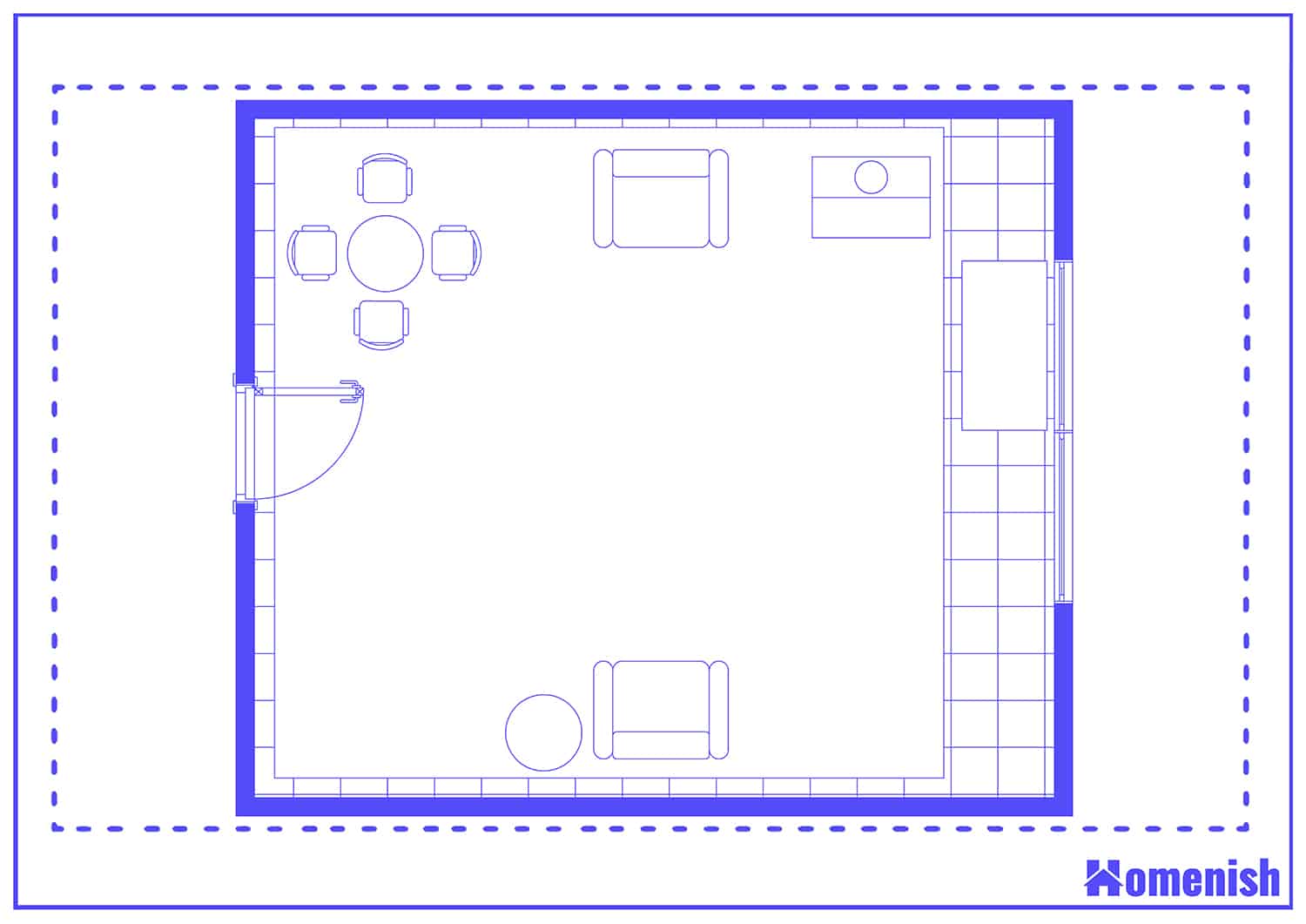 Corner Woodburner in Mountain Lodge Floor Plan