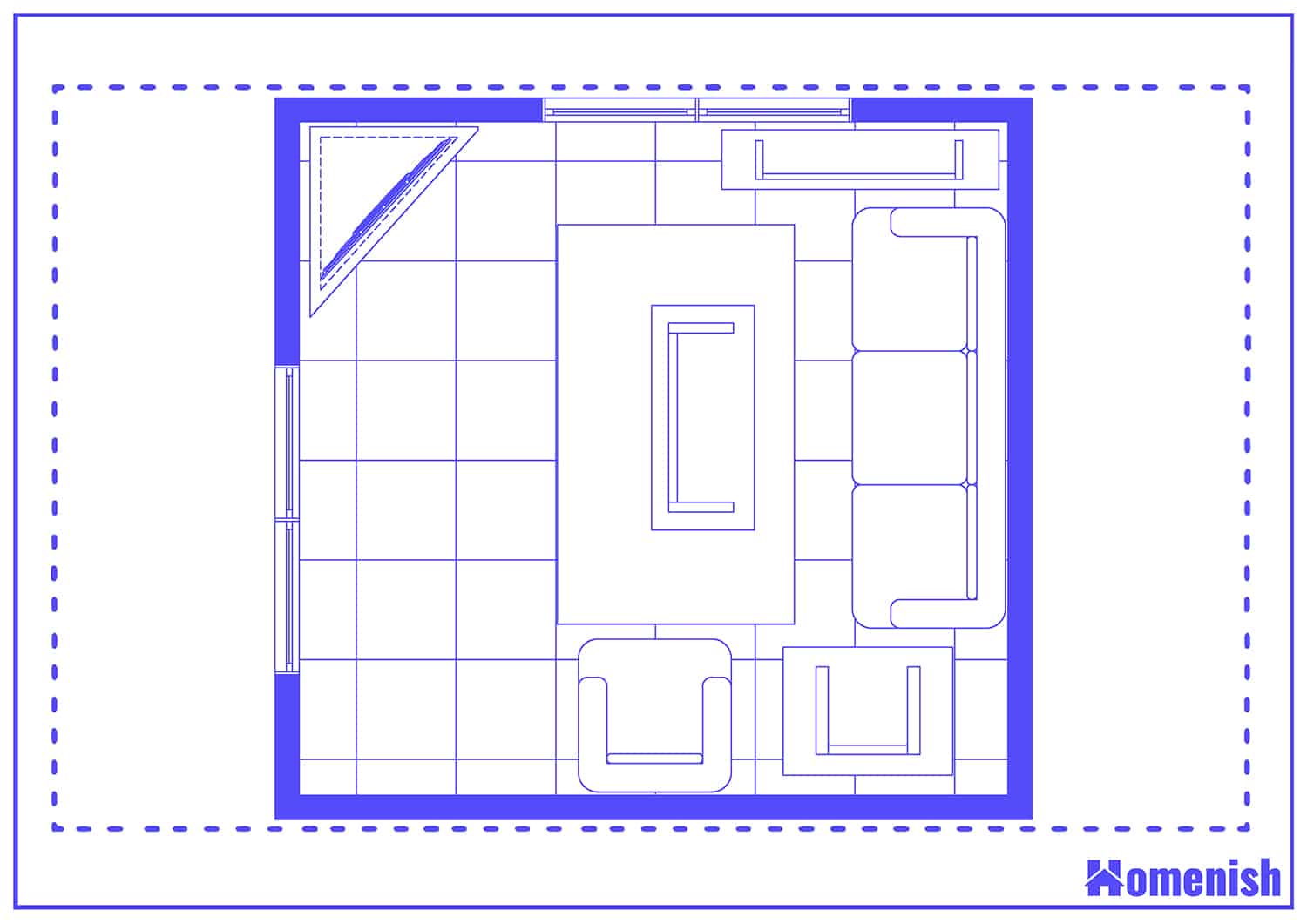 Cozy Living Room Layout Floor Plan