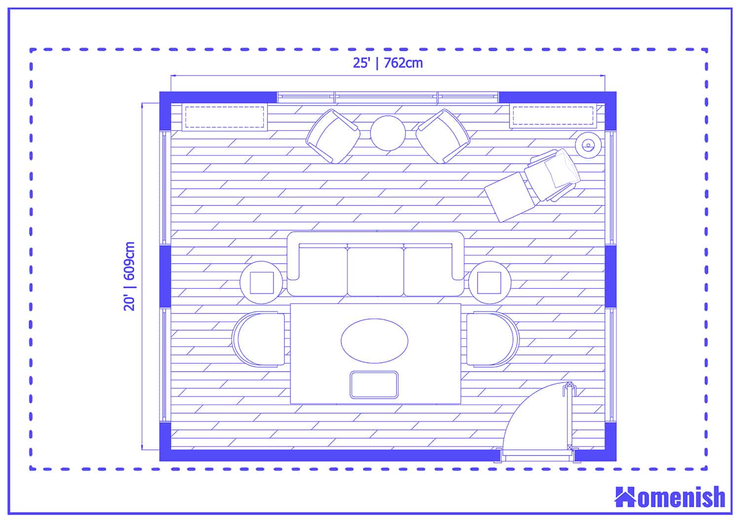 Divided Living Room Layout Floor Plan