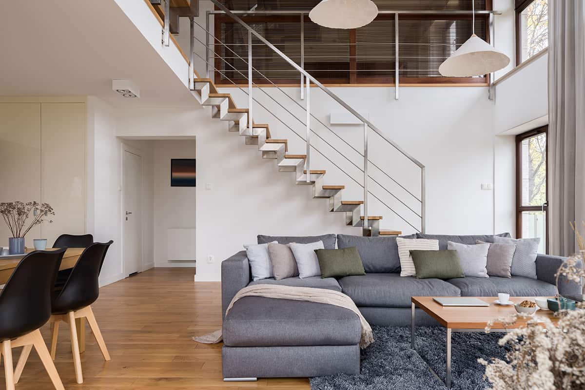 Floating Stairs in Living Room