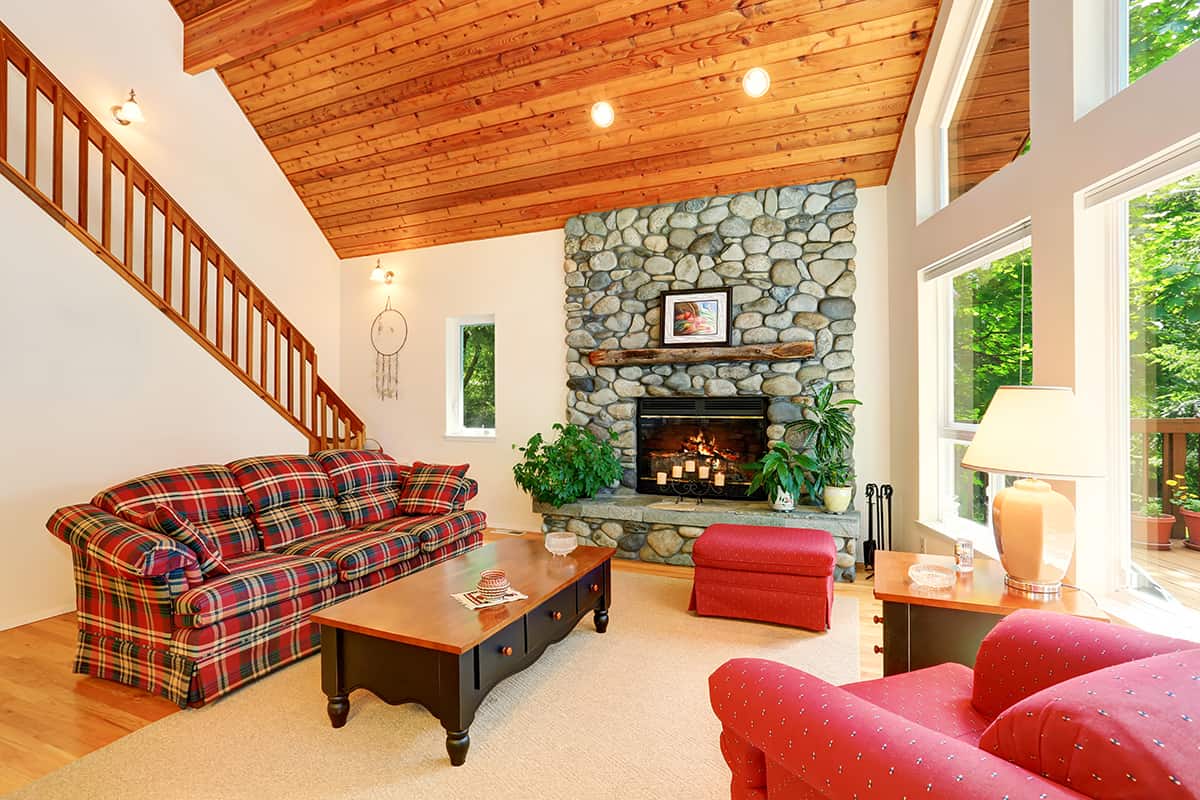 Homely Living Room with Wood Features