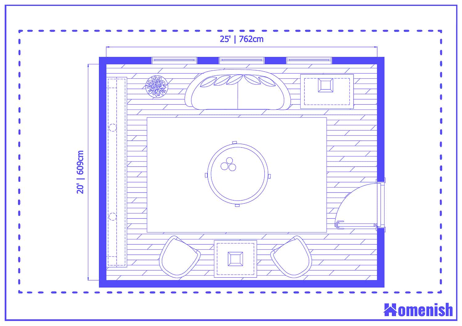 Large Formal Living Room Floor Plan