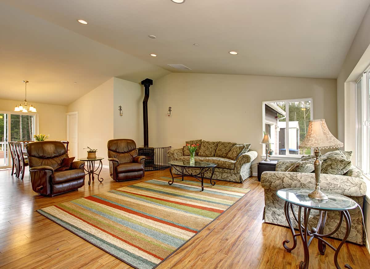 Large Lounge Layout with Recliner Chairs
