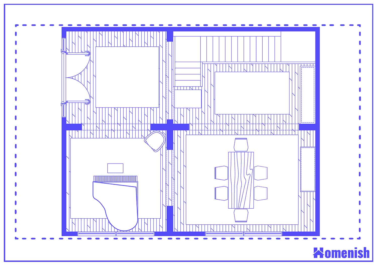 Luxury Open Plan Home with Stairs Floor Plan