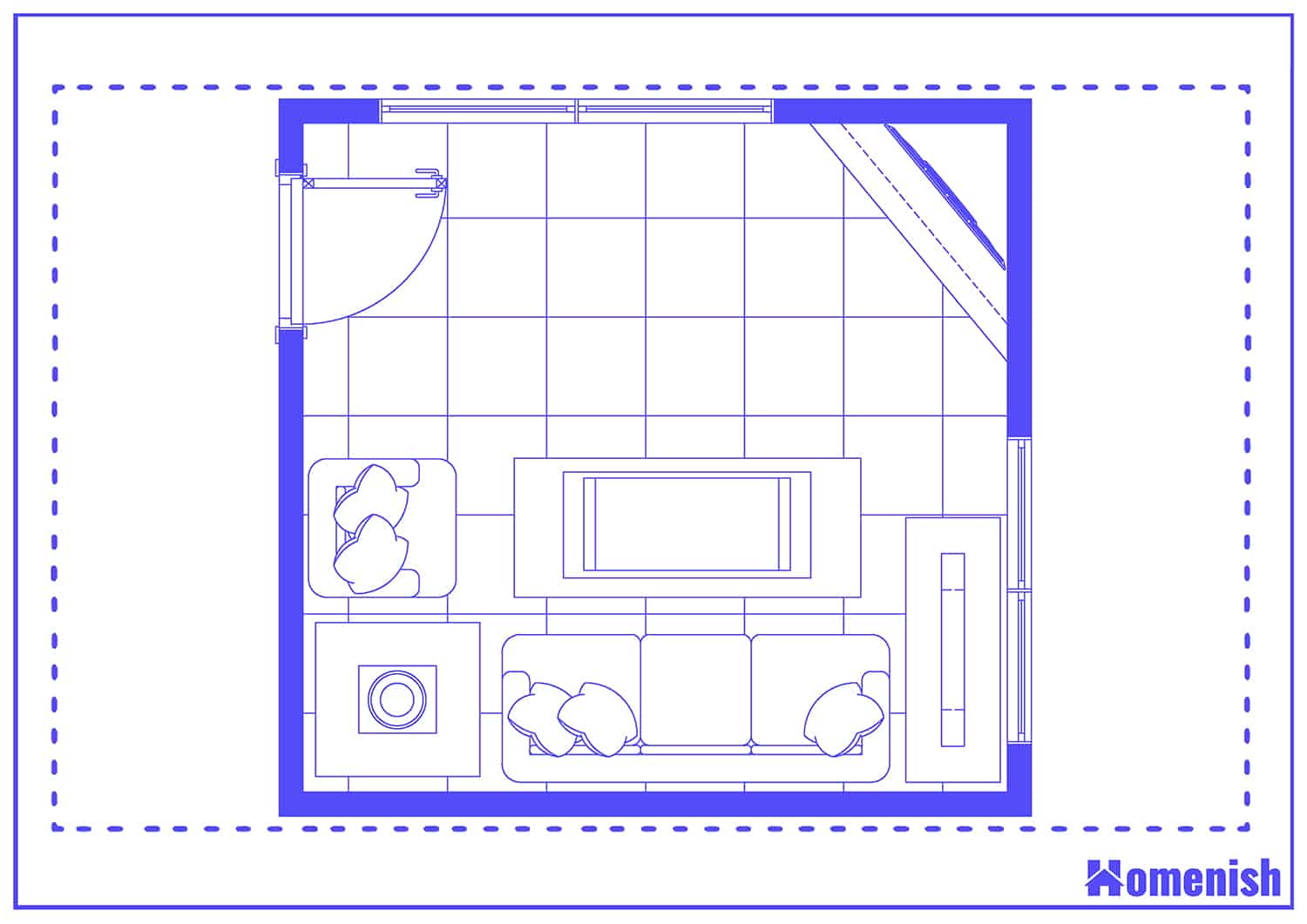 Matching Recliner Living Room Layout Floor Plan