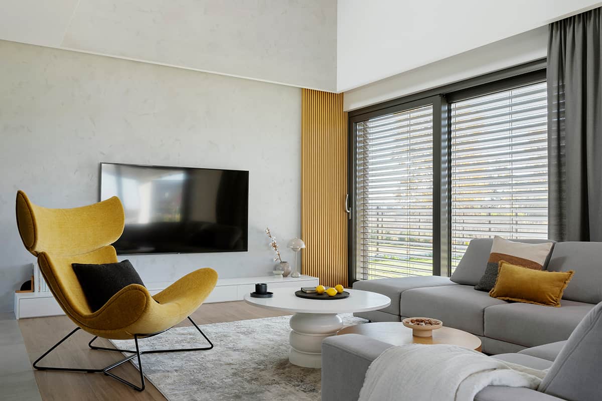 Mustard Yellow Decoration in the Living Room