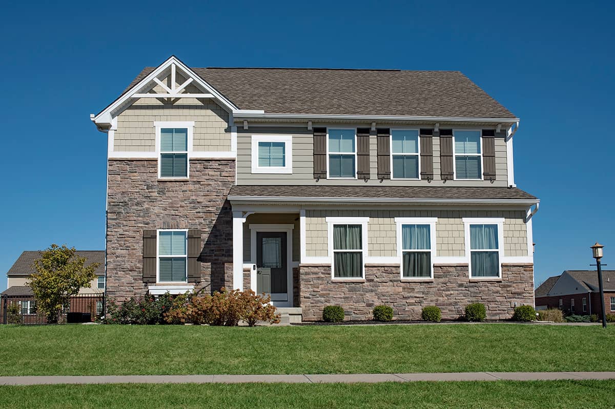 Pair Tan with Brown Shutters