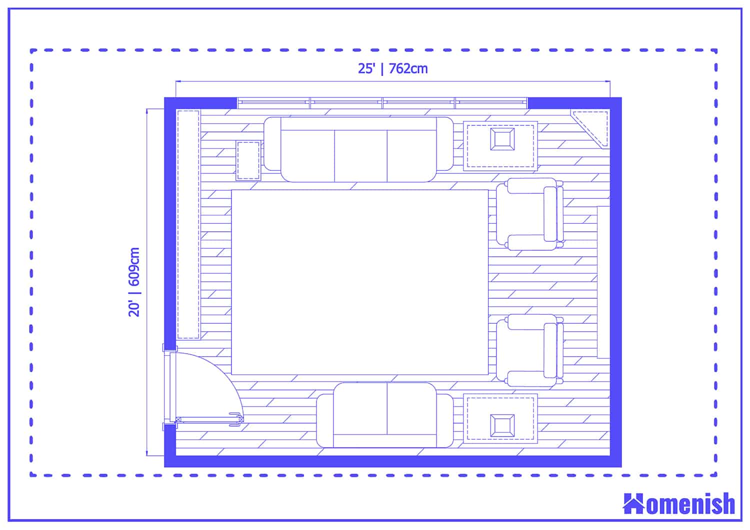 Traditional Living Room Layout Floor Plan