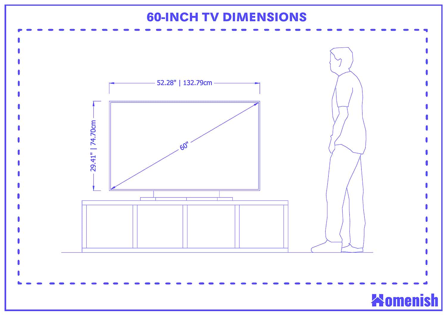 60-Inch TV Dimensions