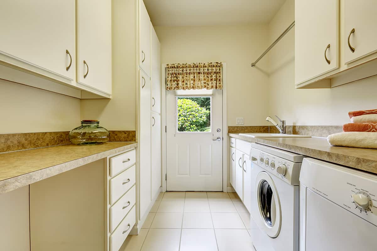 Galley Laundry Room and Back Door