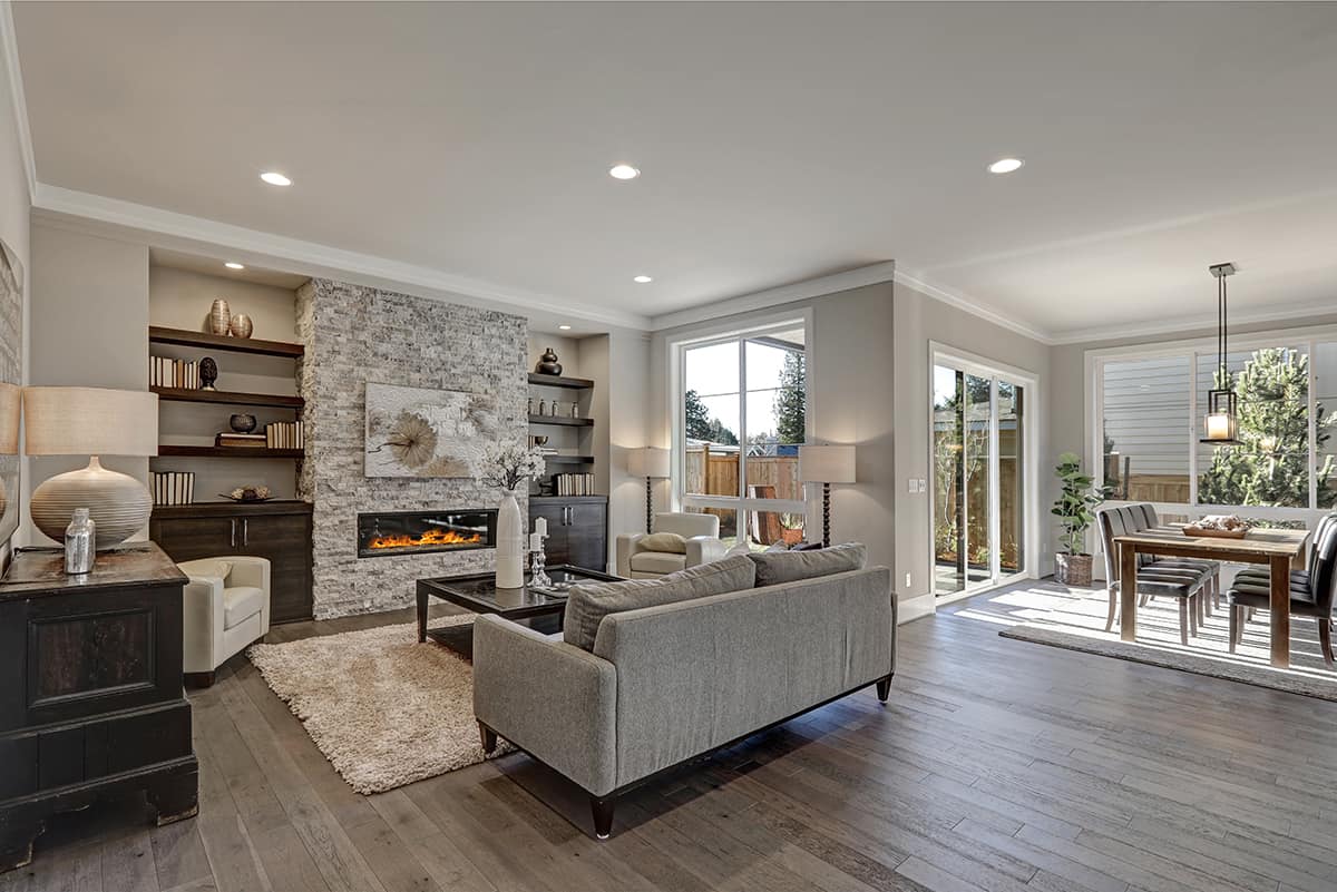 Light Brown Wall with Light Gray Floor