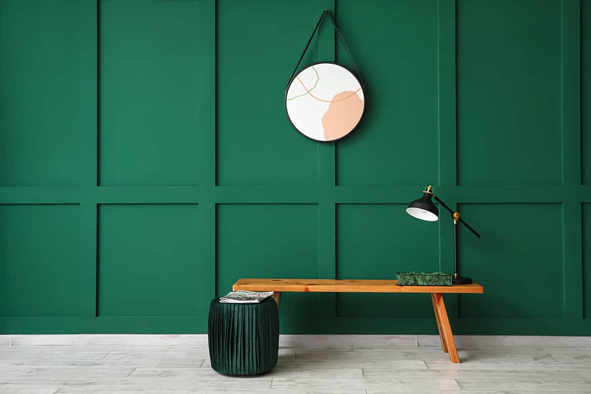 Moss green wall paint