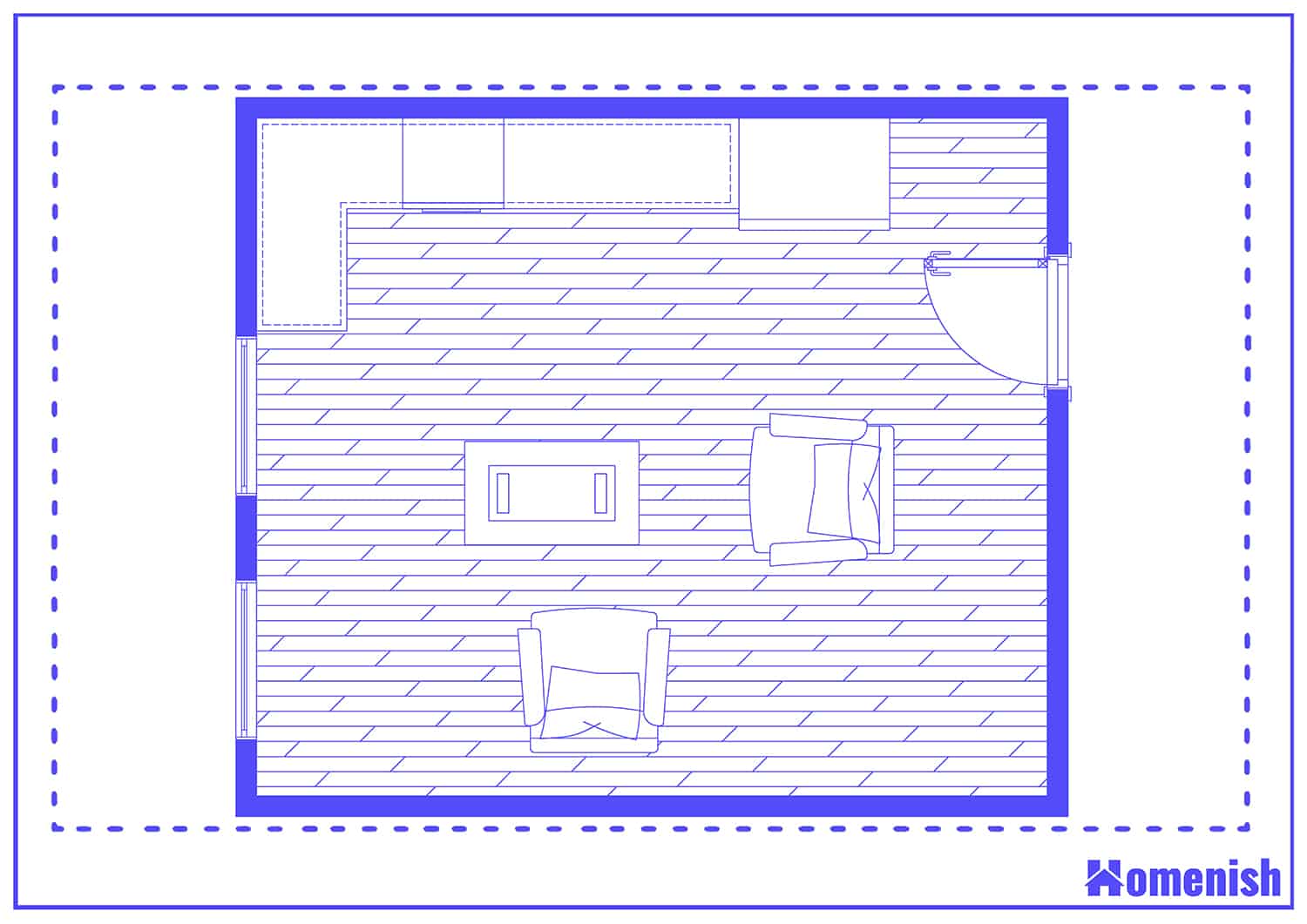 Open Plan Apartment Layout