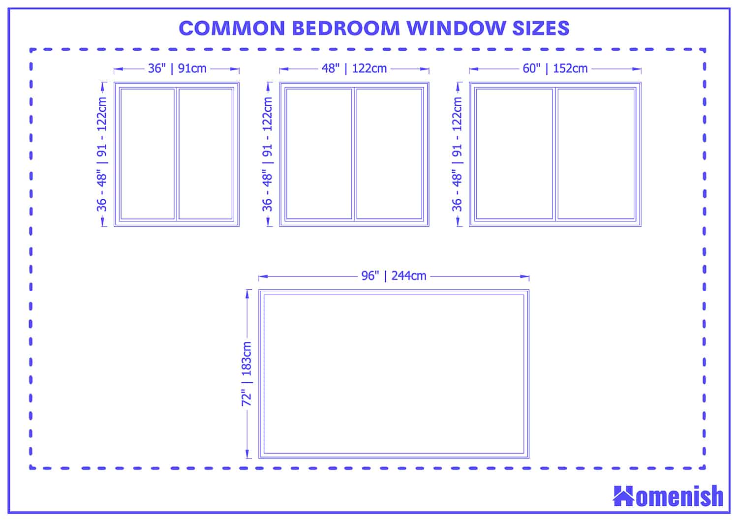 Common Bedroom Window Sizes