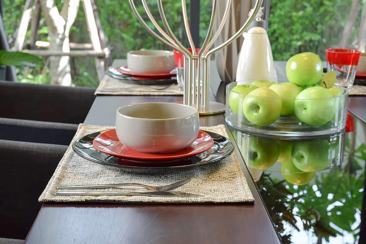 Glass Dining Table Fruit Bowl