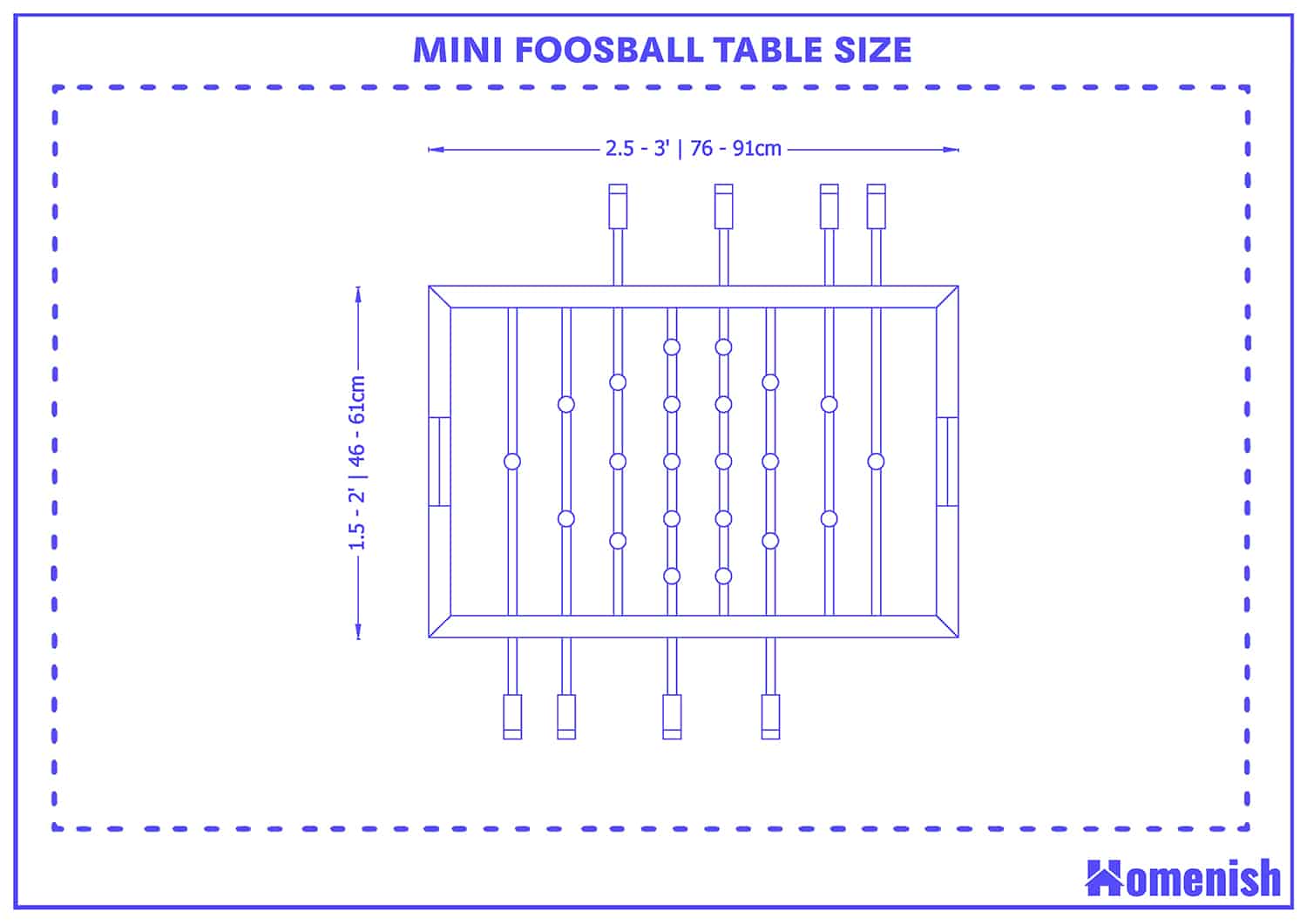 Mini Foosball Table Size