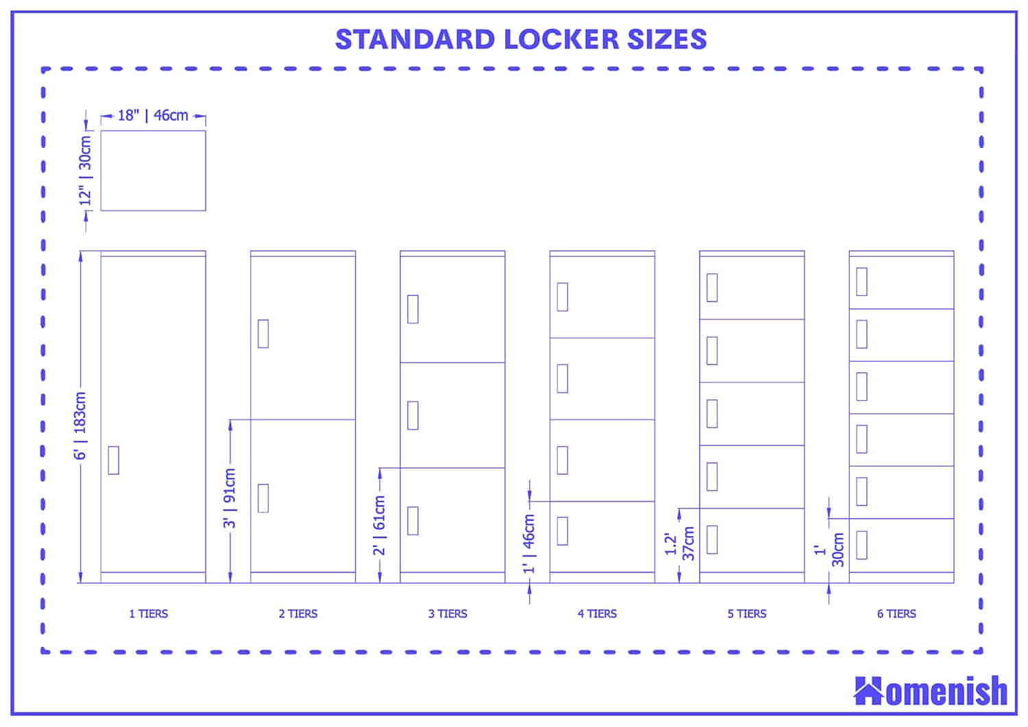 Standard Locker Sizes With Diagram Homenish 60 OFF