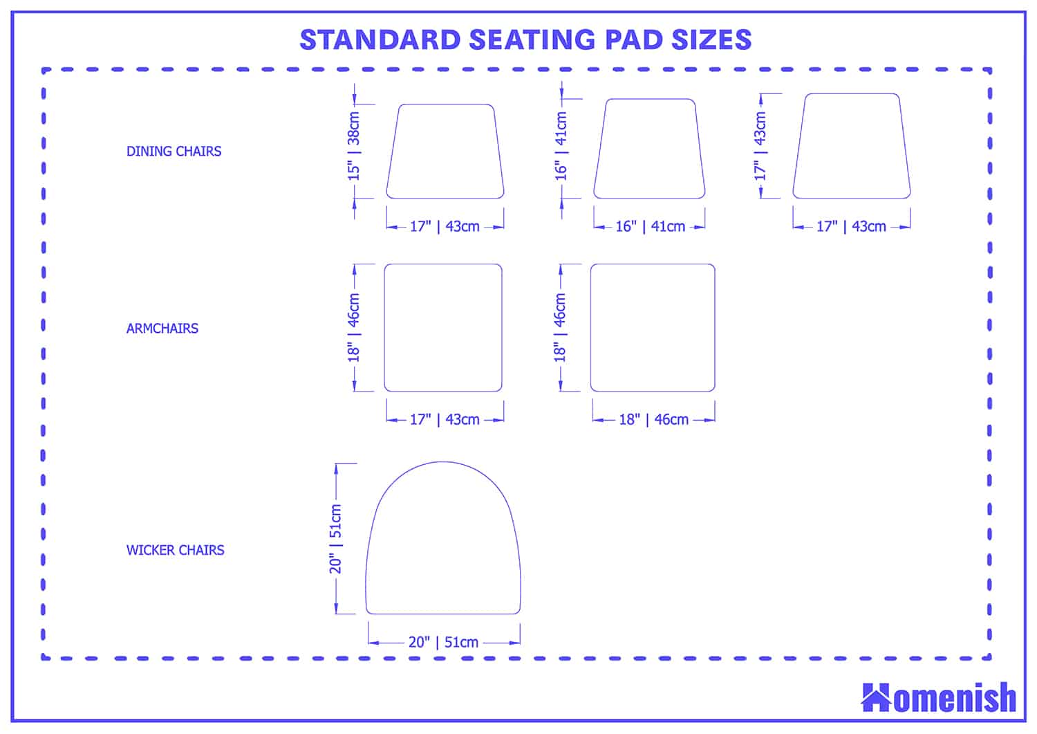 Standard Seating Pad Sizes For Different Types of Chairs