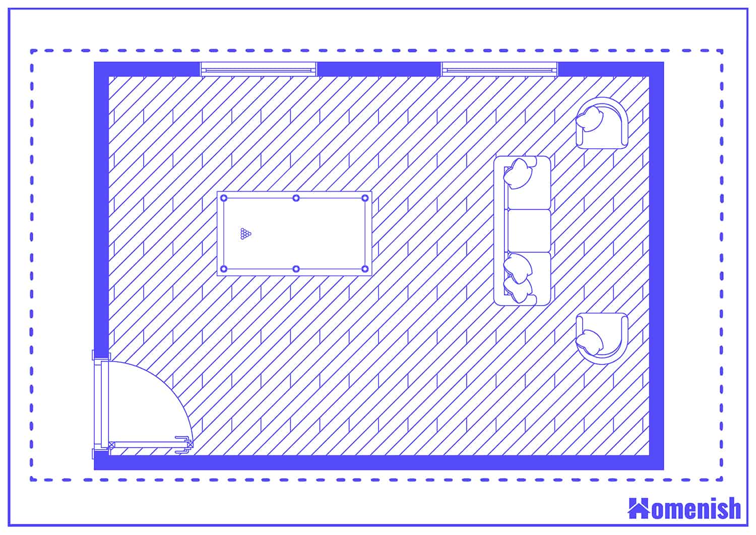 Basement Billiards Room Layout