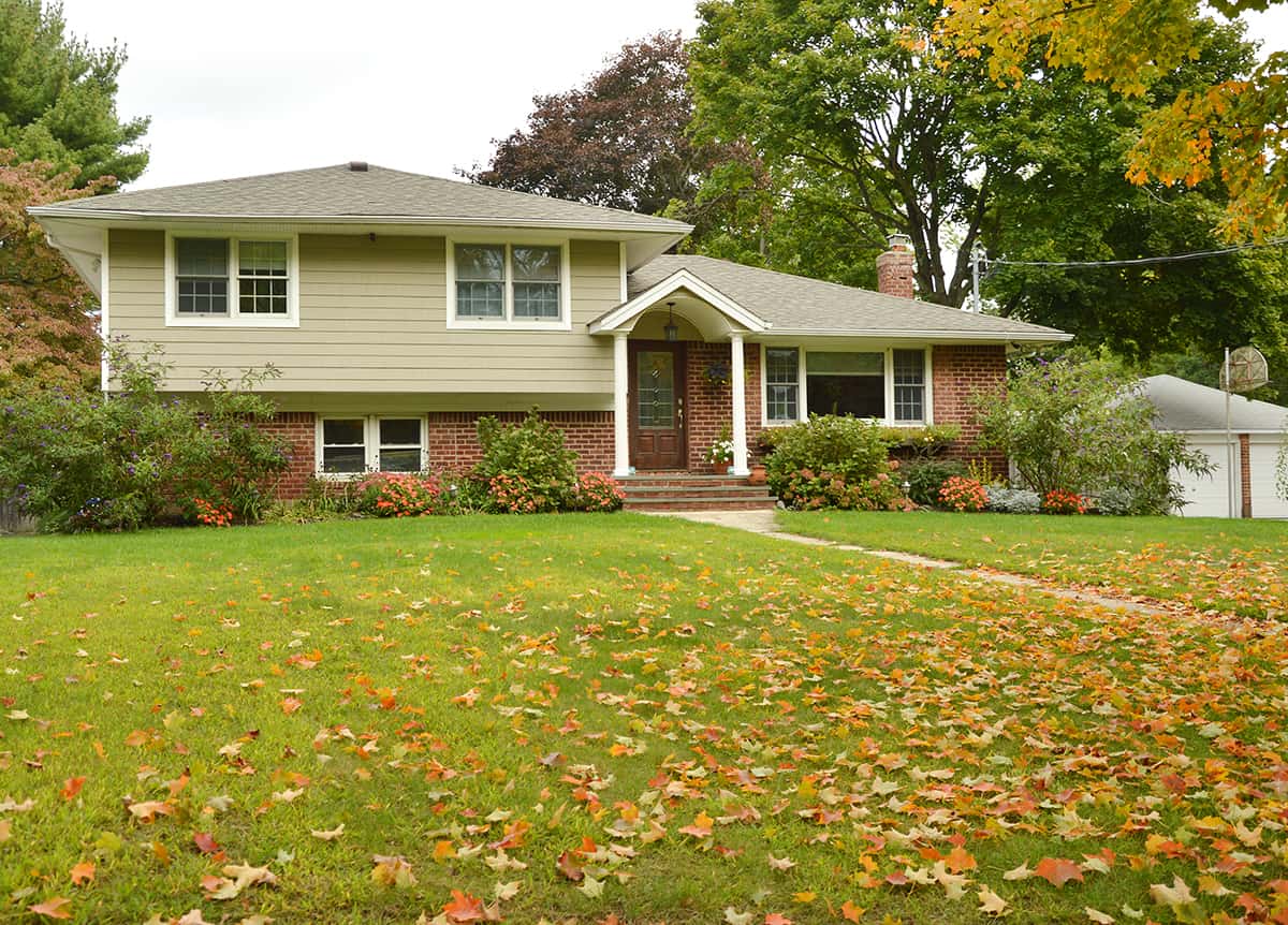 Beige ranch house