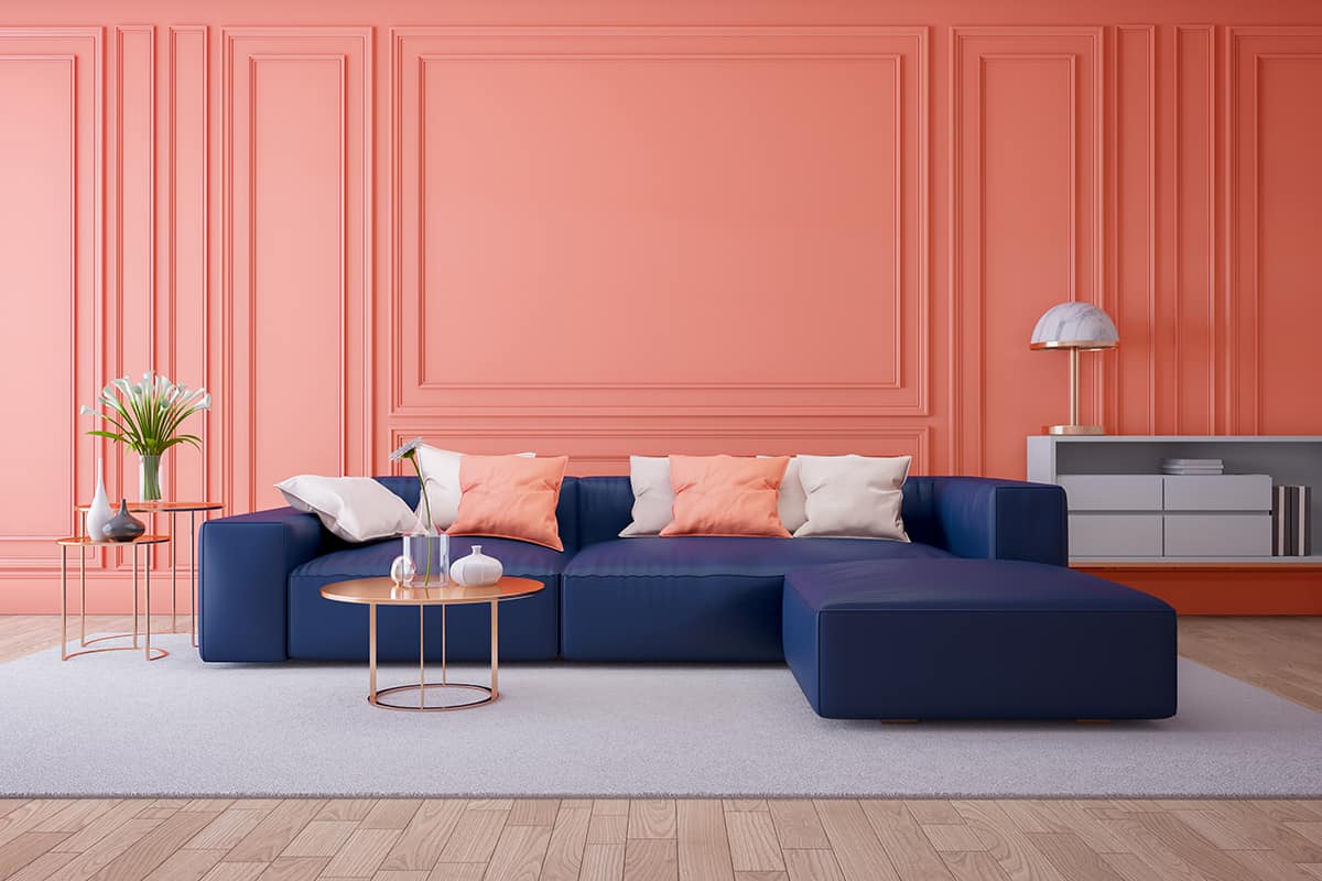 Coral Pink blue furniture