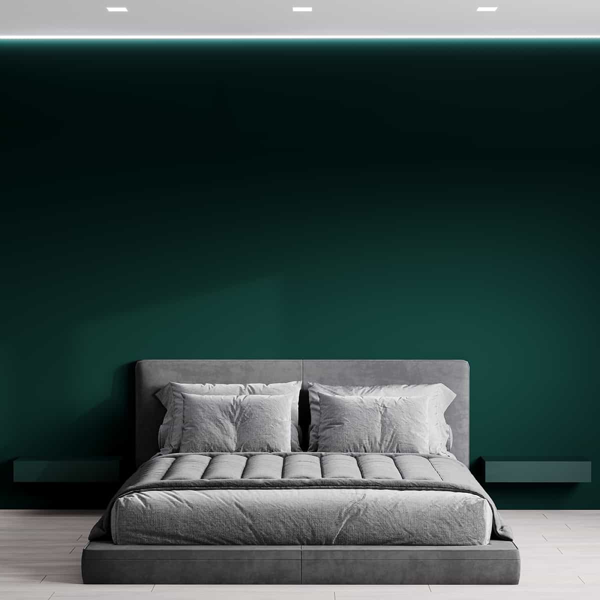 Dove gray and emerald green