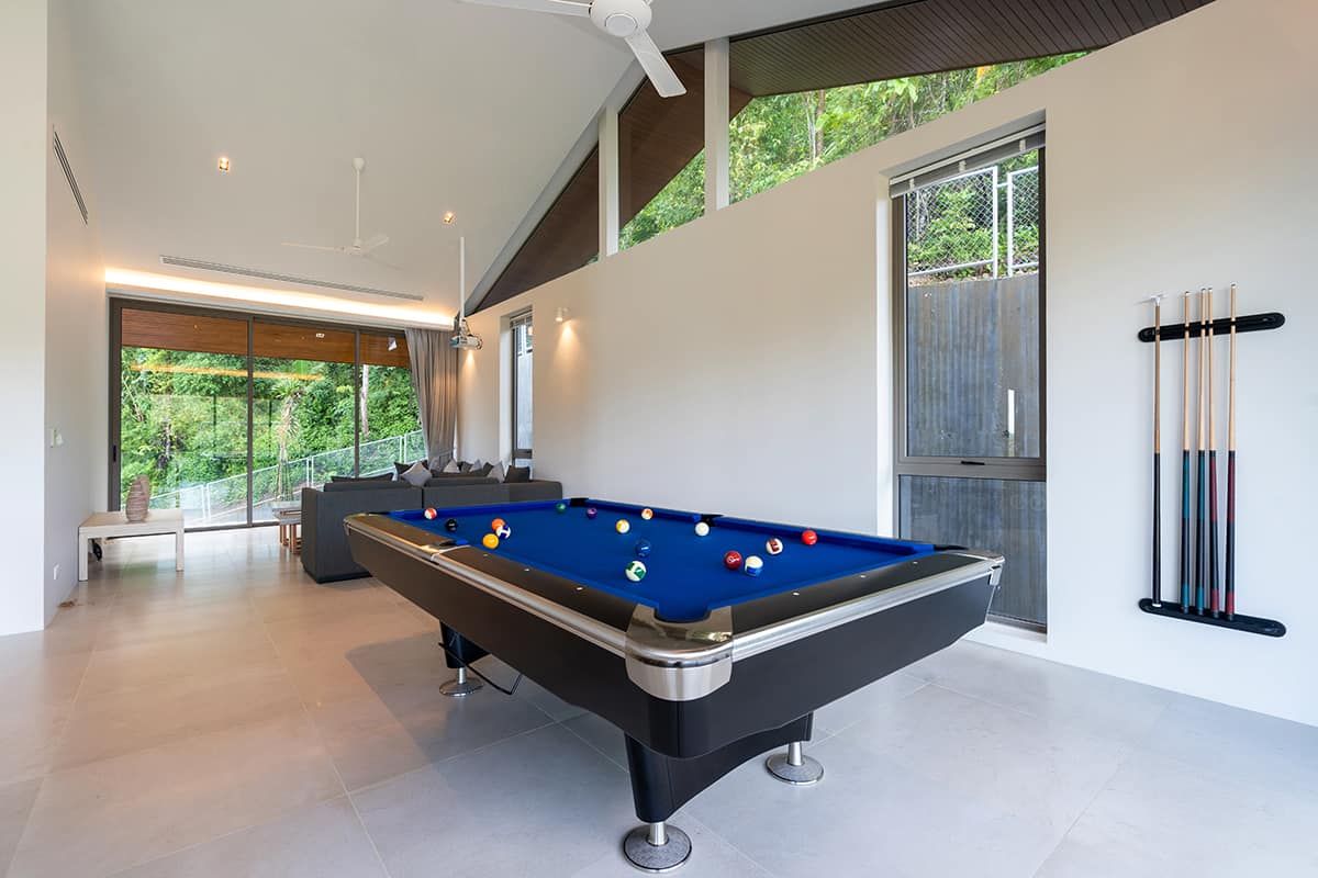 Long and Narrow Pool Room