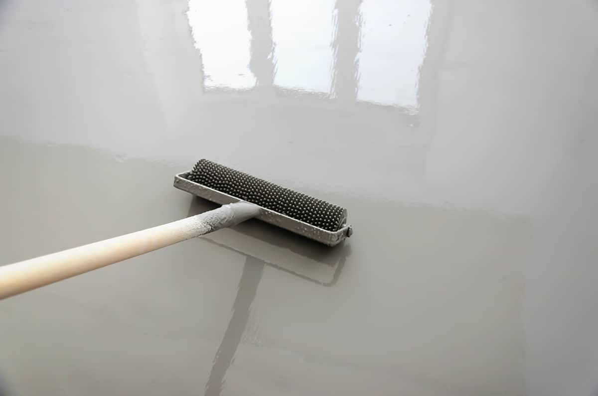Pale gray epoxy floor