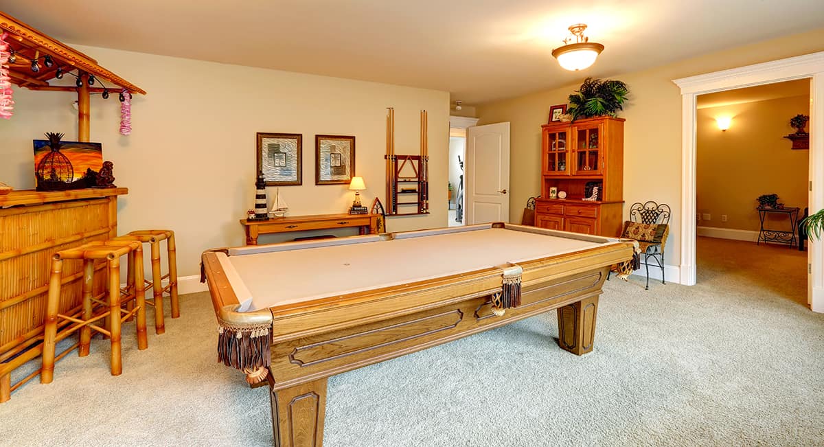 Pool Room with Home Bar