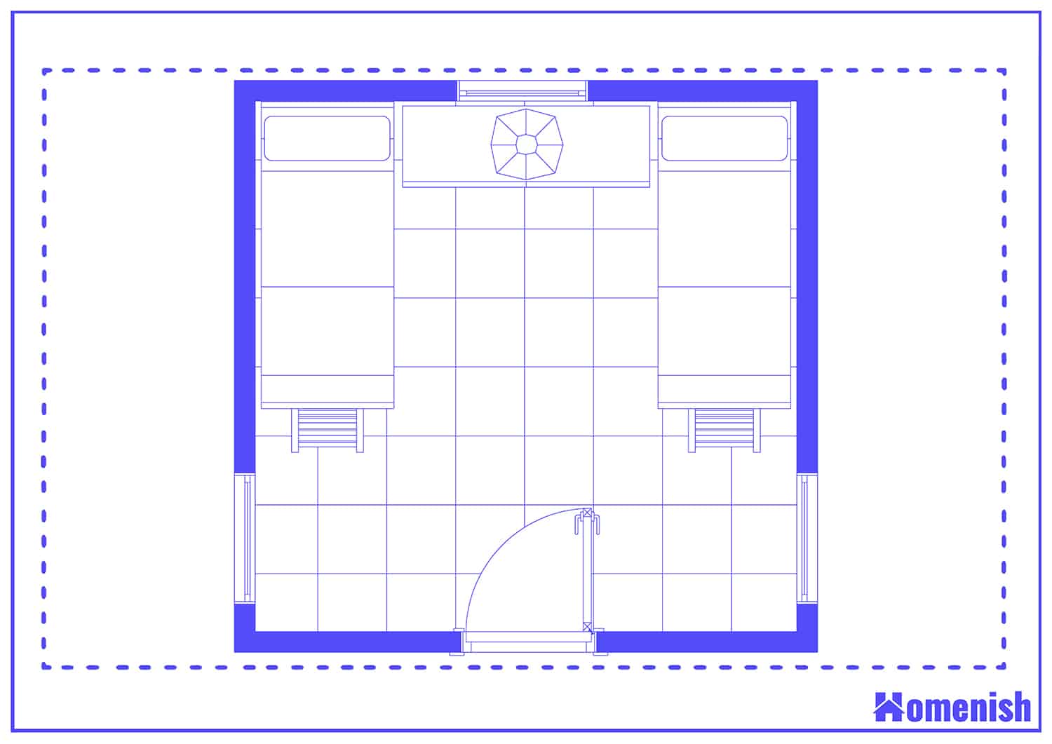 Quadruple Cabin Bedroom Layout