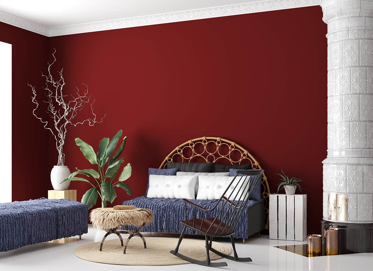 Dark Red Wall Color