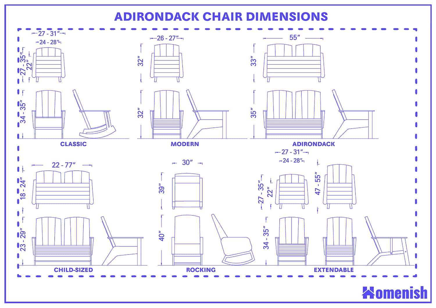 Adirondack Chair Dimensions