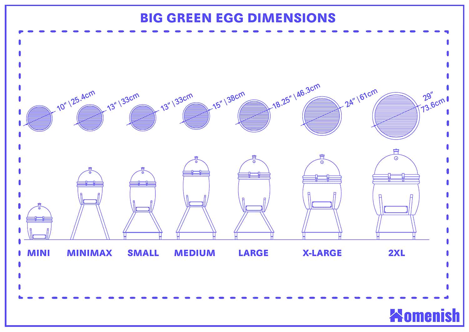 Big Green Egg Dimension Chart