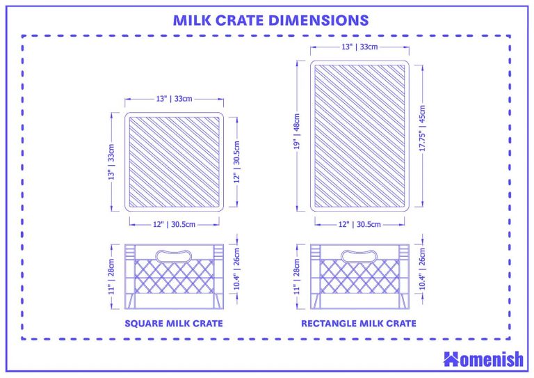 Milk Crate Dimensions and Guidelines (with Drawings) Homenish