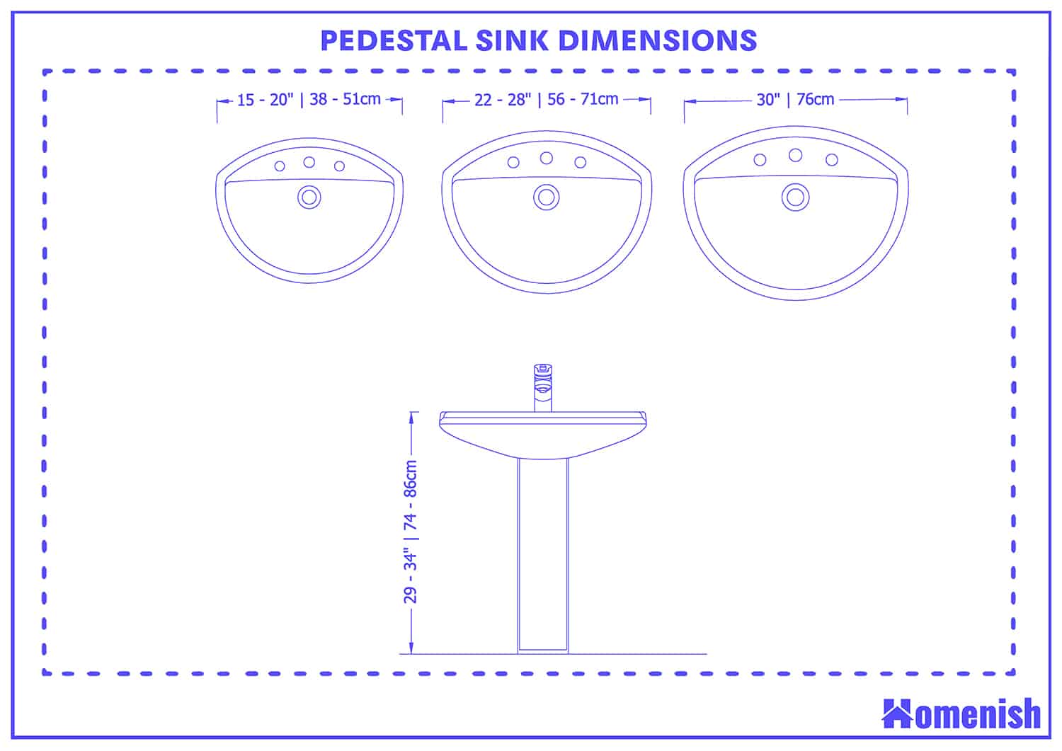 Pedestal Sink Dimensions