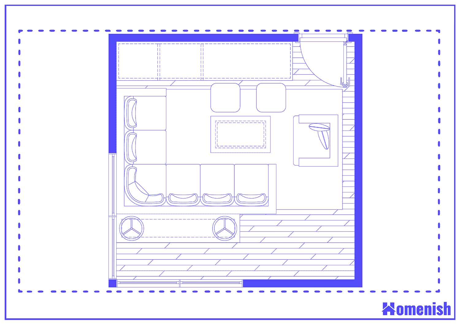 Corner Sofa in Compact Room