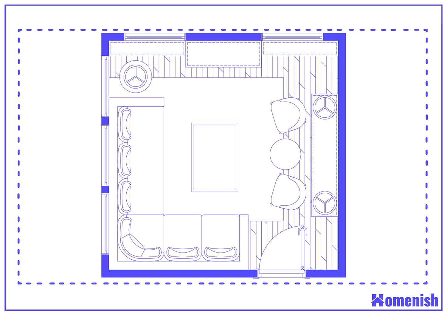 Define Seating Area with Sectional Sofa