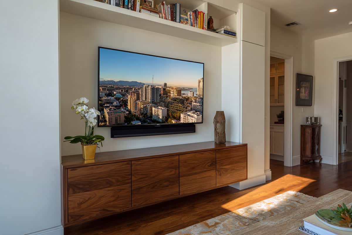 Install A Shallow Display Niche Above The TV