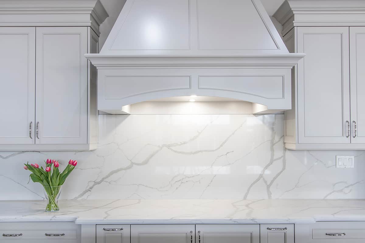 Marble backsplash