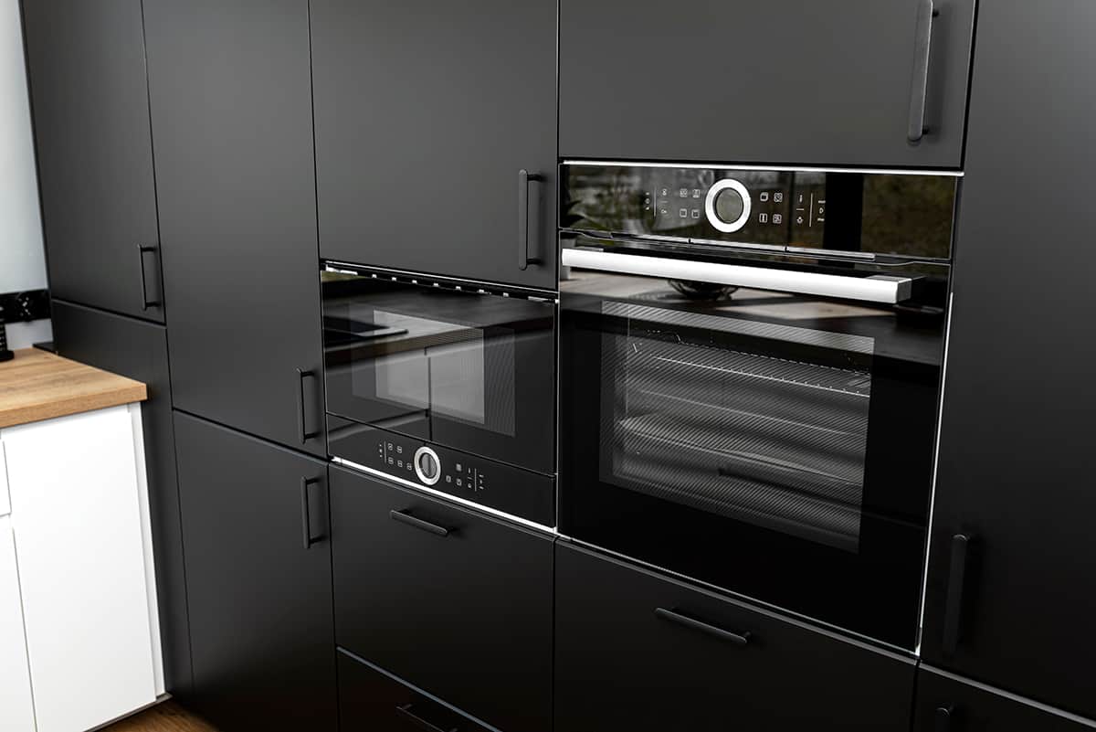 Matte Black Kitchen cabinet