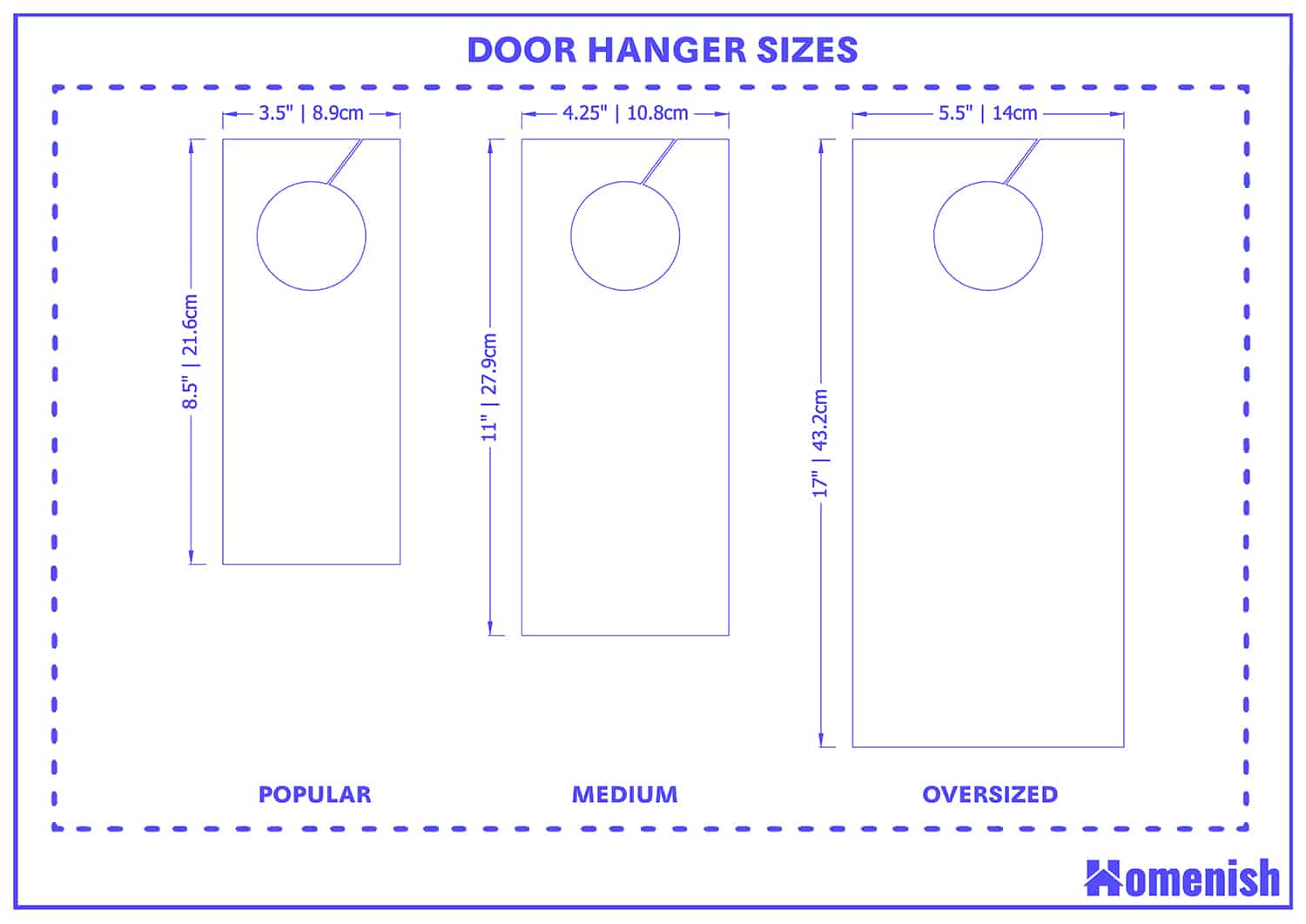 Door hanger sizes