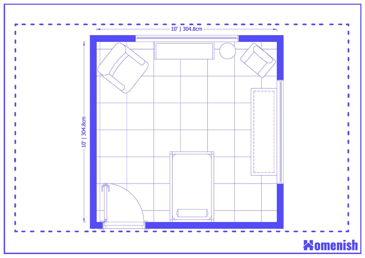 Bright 10 foot Nursery Floor Plan