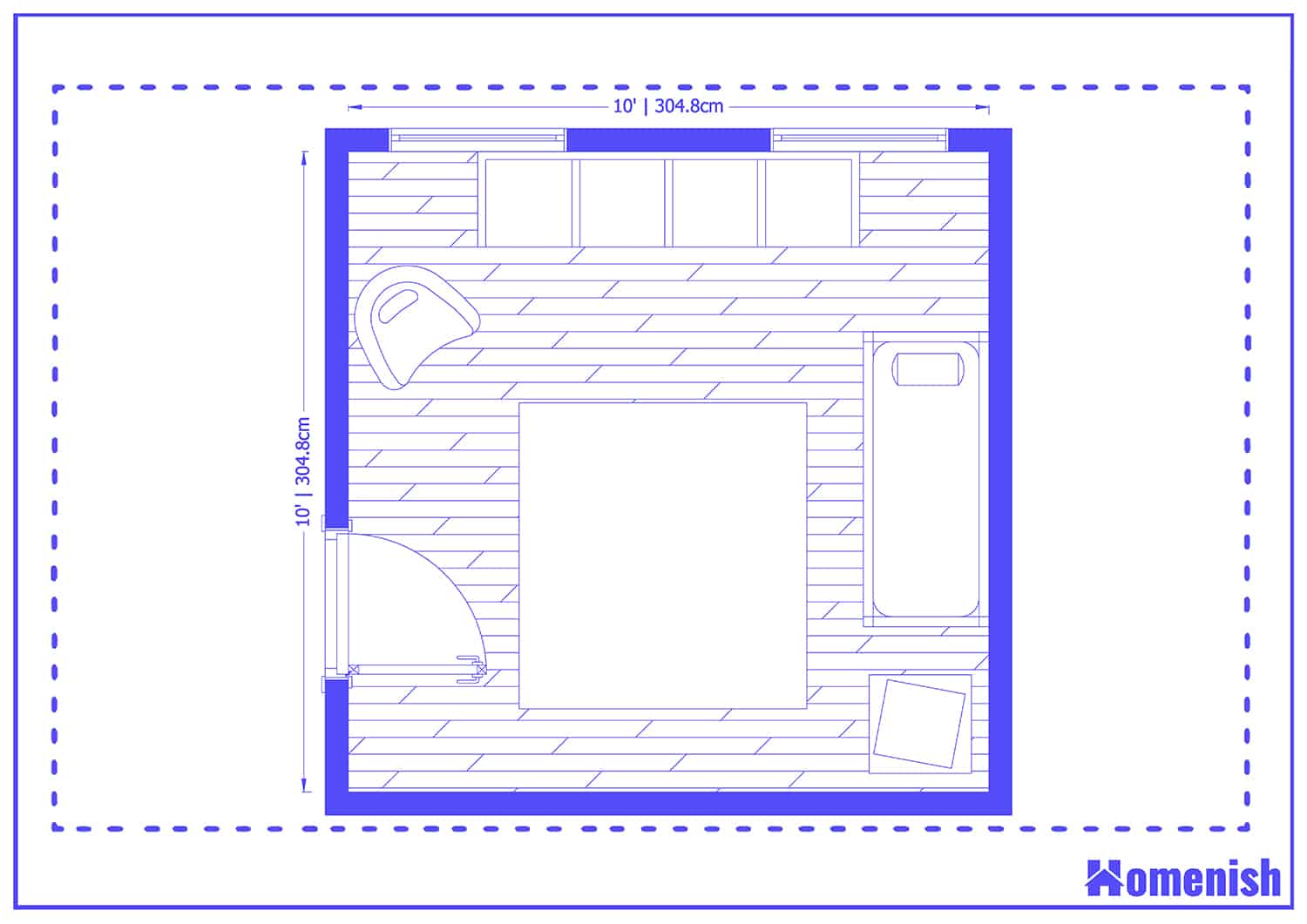 Modern Baby Girls Room Floor Plan