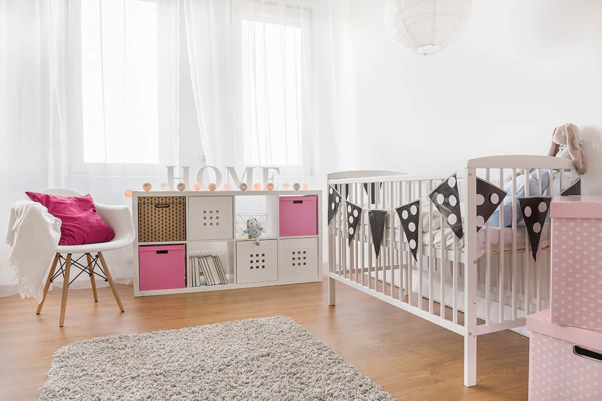 Modern Baby Girls Room Layout