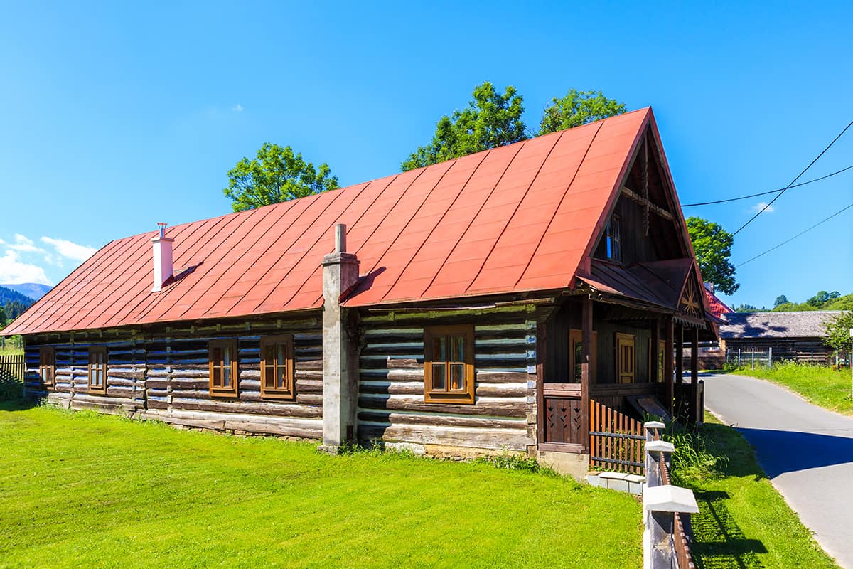 Natural Wood Orange roof