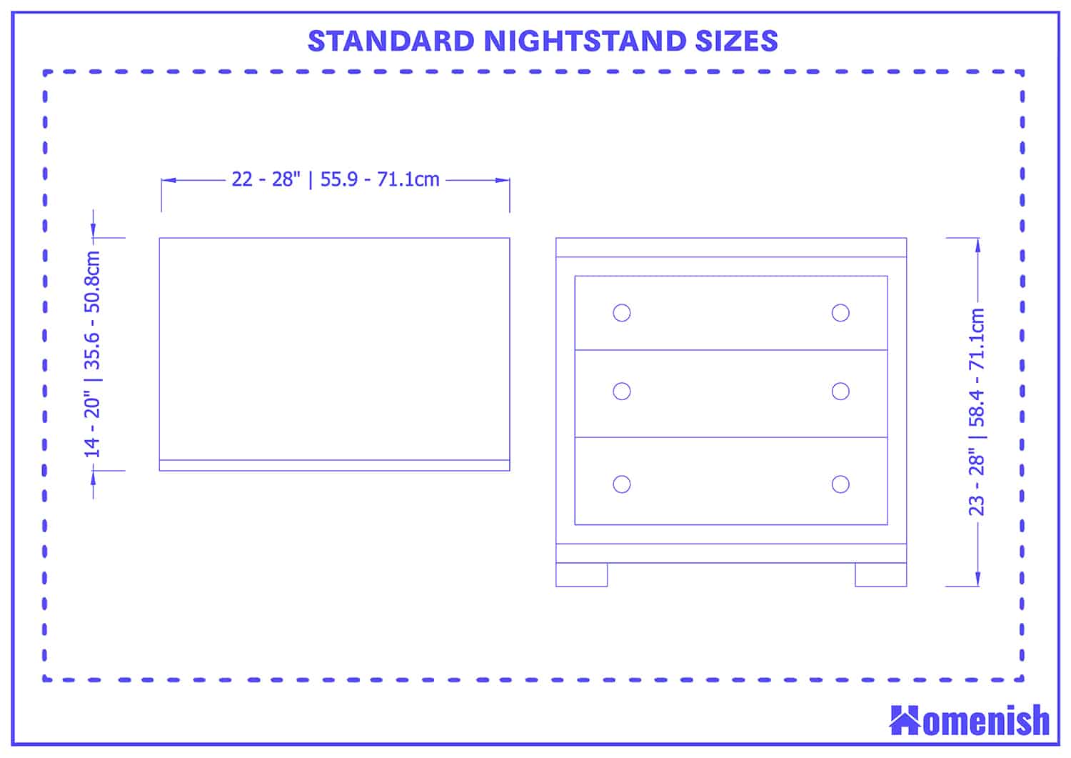 Standard nightstand sizes